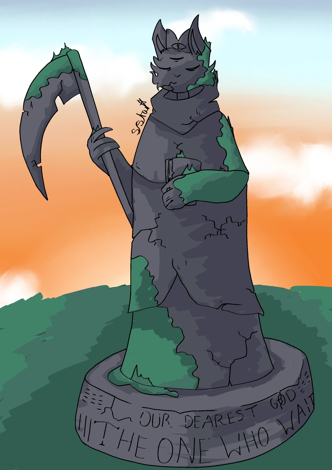 I drew the one who waits trophy :> - Unvale